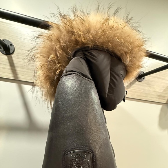 MEN'S RUDSAK CALCOT BLACK DOWN FILLED WINTER LEATHER SLEEVES - Picture 6 of 13